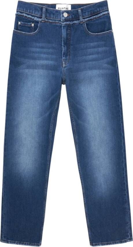 Munthe Straight Jeans Blauw Dames
