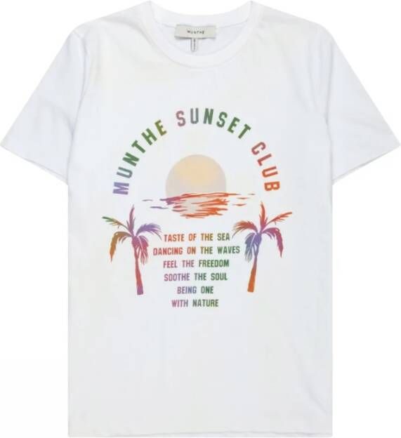 Munthe Organisch Katoenen Emmily T-Shirt White Dames