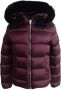 Museum Gewatteerde nylon jas met afneembare bontcapuchon Purple Dames - Thumbnail 3