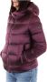 Museum Gewatteerde nylon jas met afneembare bontcapuchon Purple Dames - Thumbnail 7
