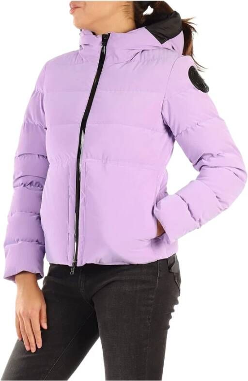 Museum Gewatteerde Jas met Capuchon Purple Dames