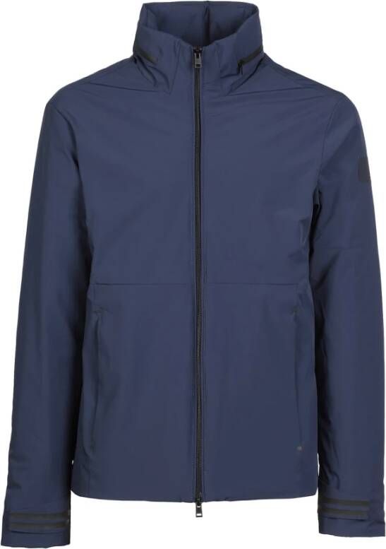 Museum Nylon Jas met Afneembare Capuchon Blue Heren