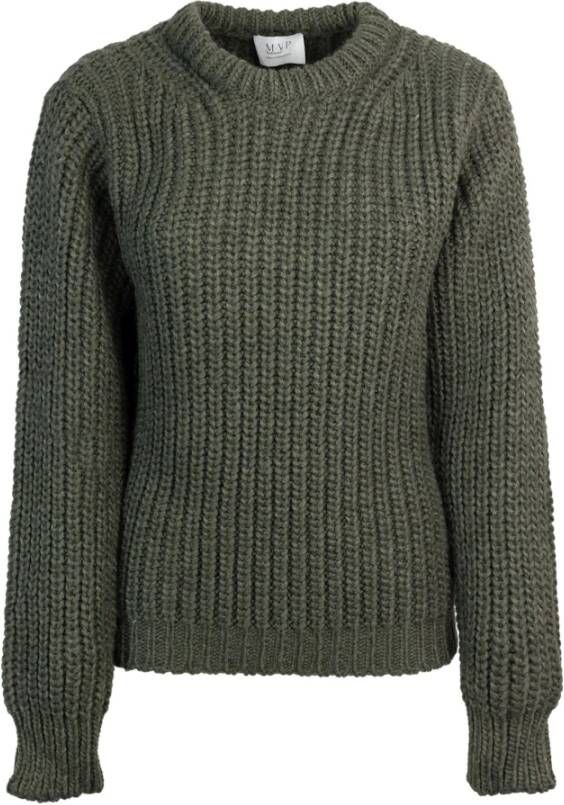MVP wardrobe Groene Sweater Regular Fit Green Dames