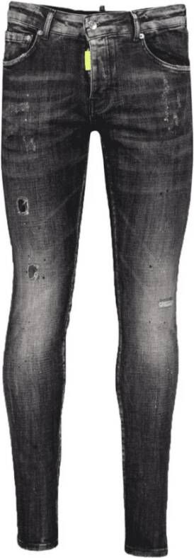 My Brand Zwarte Distressed Neon Gele Streetwear Jeans Black Heren
