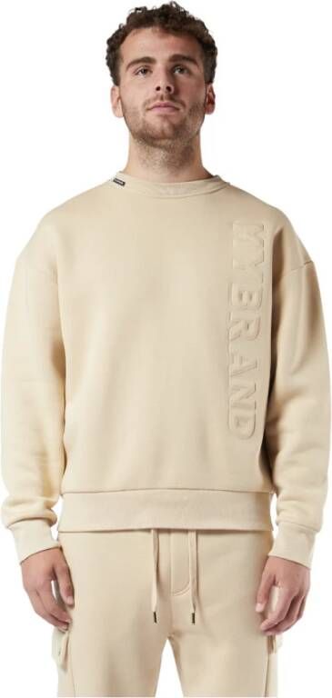 My Brand Mijn merk in reliëf trui beige Heren
