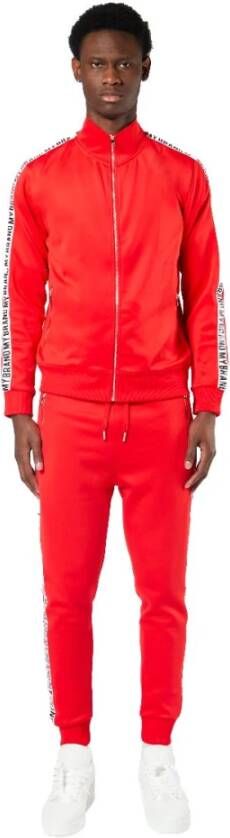 My Brand Tape Tracksuit in Rood Red Heren