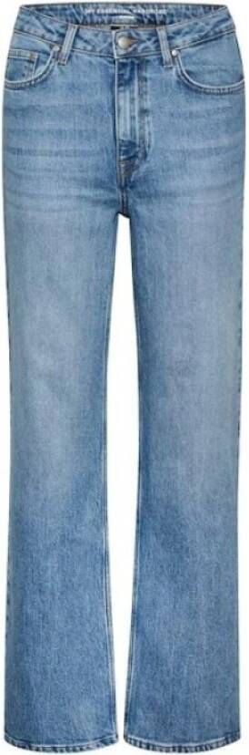 My Essential Wardrobe High Wide Y Jeans Medium Blue Retro Wash Blue Dames
