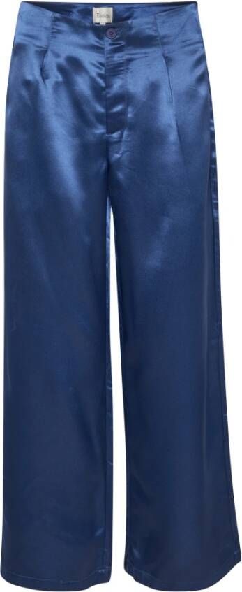 My Essential Wardrobe Brede broek Blauw Dames