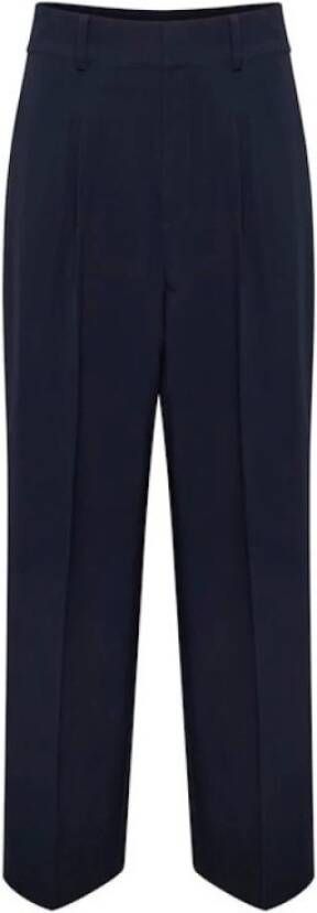 My Essential Wardrobe Op maat gemaakte hoge broek Baritone Blue Dames