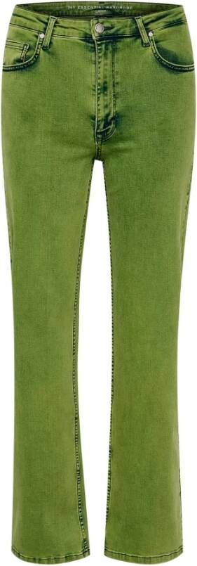 My Essential Wardrobe Hoge wijde Y-broek in Kelp Forest Green Wash Groen Dames