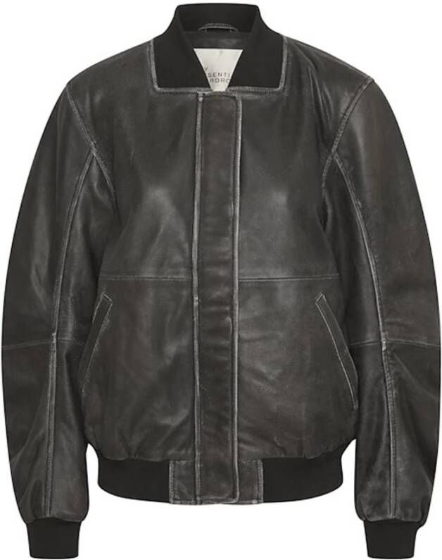 My Essential Wardrobe Leren jasjes Zwart Dames