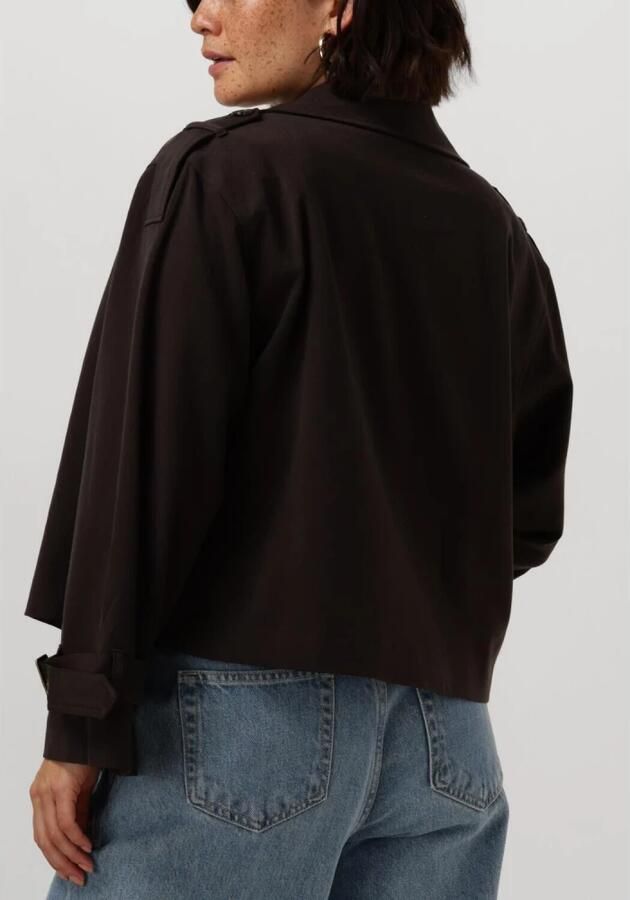 My Essential Wardrobe Cropped Sillemw Jas met Coole Details Brown Dames - Foto 2