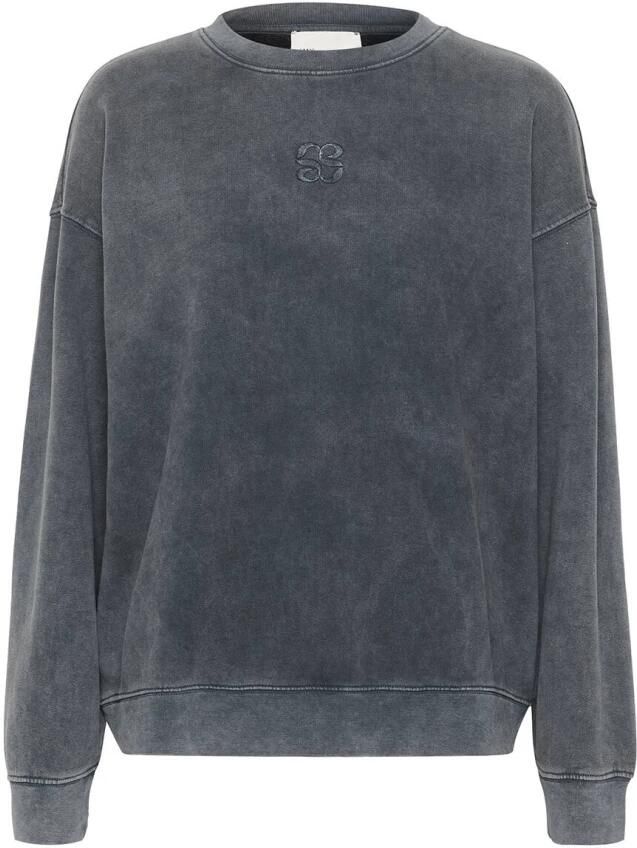 MY ESSENTIAL WARDROBE Dames Truien & Vesten Diegomw Logo Emb. Sweat Donkergrijs - Foto 7