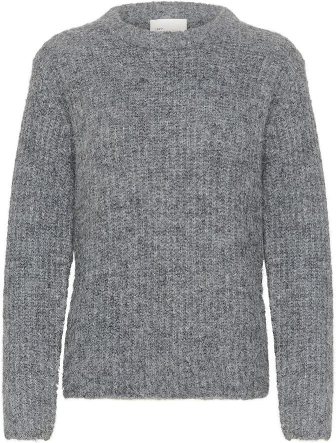 MY ESSENTIAL WARDROBE Dames Truien & Vesten Meenamw Knit Pullover Grijs - Foto 5