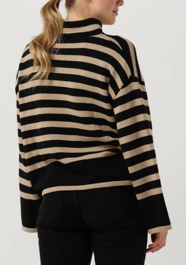 My Essential Wardrobe Gestreepte Gebreide Rollneck Trui Multicolor Dames - Foto 4