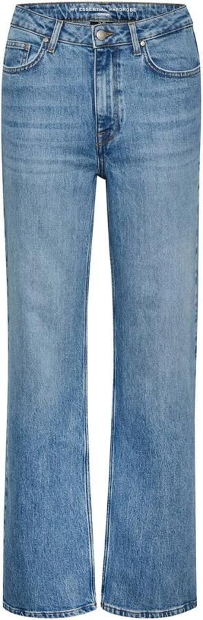 My Essential Wardrobe High Wide Y Jeans Medium Blue Retro Wash Blue Dames - Foto 8
