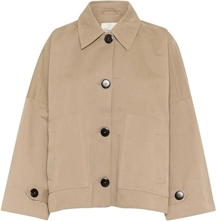 MY ESSENTIAL WARDROBE Dames Jassen Lyonmw Short Bomber Jacket Camel