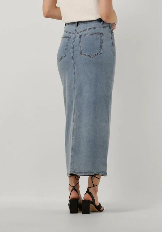 My Essential Wardrobe Stijlvolle Denim Rok met Mid-Rise Taille Blue Dames - Foto 2