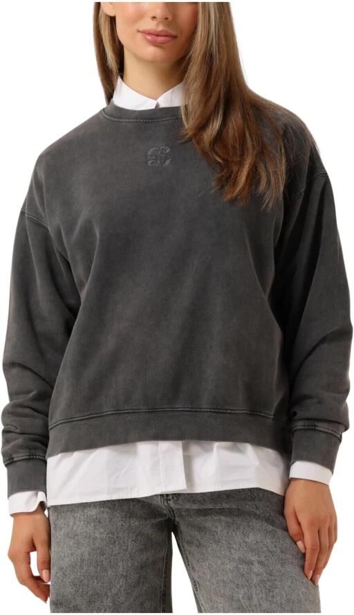 MY ESSENTIAL WARDROBE Dames Truien & Vesten Diegomw Logo Emb. Sweat Donkergrijs - Foto 6