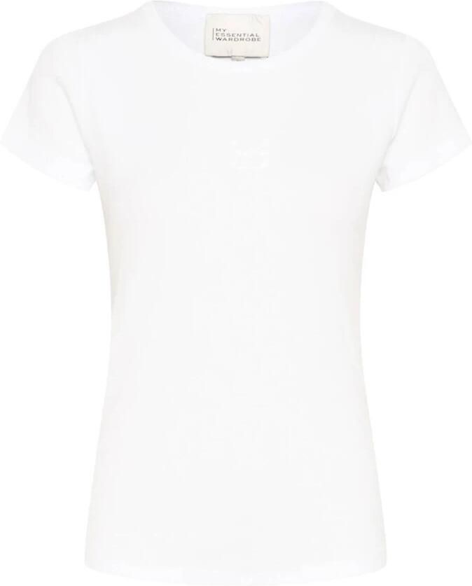 My Essential Wardrobe MandyMW Top Korte Mouw Stijlvol White Dames - Foto 3