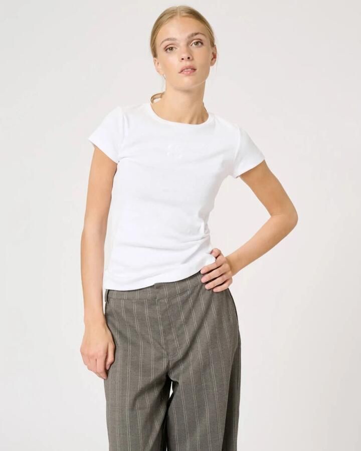 My Essential Wardrobe MandyMW Top Korte Mouw Stijlvol White Dames