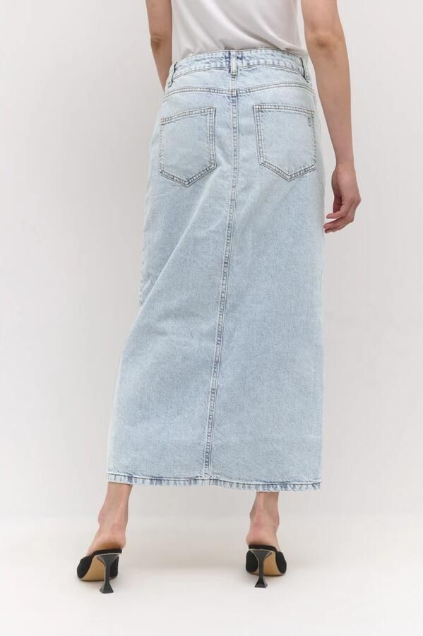 My Essential Wardrobe Blauwe Midirok Louis Wrap 123 Skirt - Foto 4