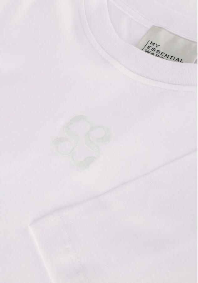 MY ESSENTIAL WARDROBE Dames Tops & T-shirts Seattlemw Logo Emb. Tee Wit - Foto 4