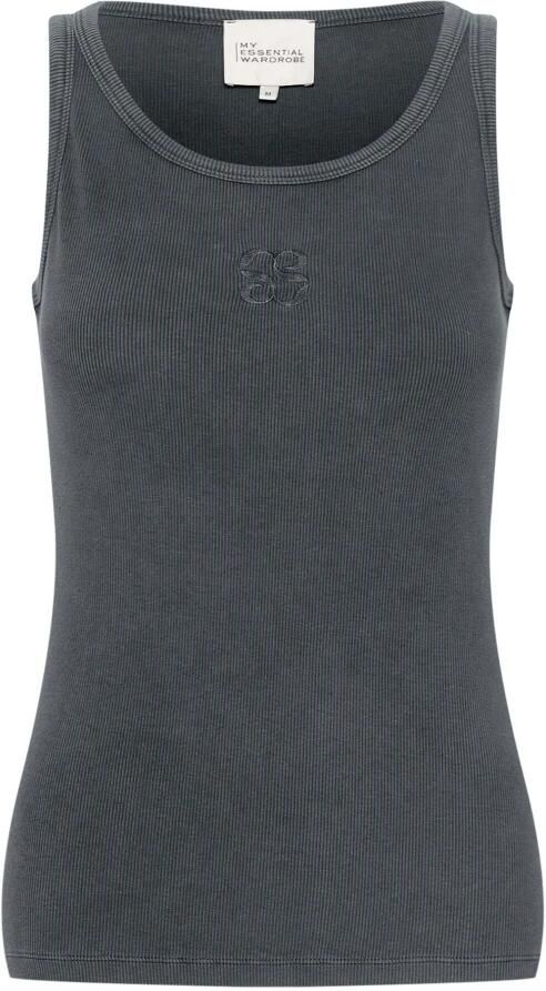 MY ESSENTIAL WARDROBE Dames Tops & T-shirts Mandymw Top Donkergrijs - Foto 5