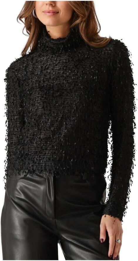 MY ESSENTIAL WARDROBE Dames Truien & Vesten Sinomw Rollneck Blouse Zwart - Foto 7