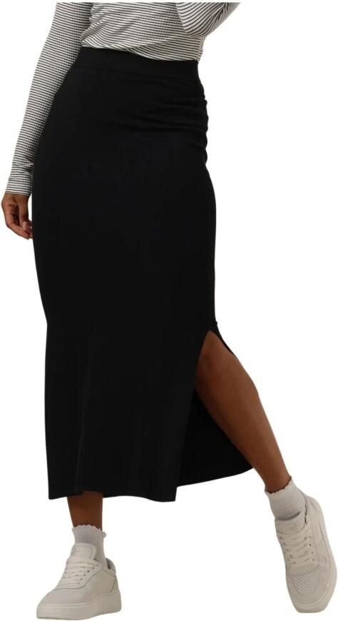 My Essential Wardrobe Zwarte Gebreide Rok voor Stijlvolle Vrouwen Black Dames - Foto 3