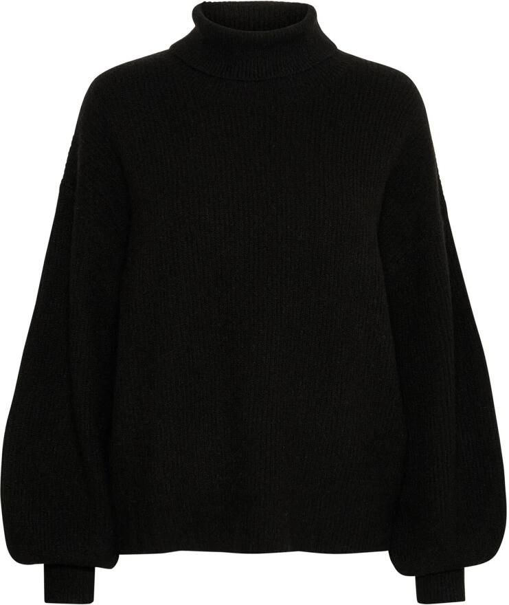MY ESSENTIAL WARDROBE Dames Truien & Vesten Lunamw Rollneck Pullover Zwart - Foto 4