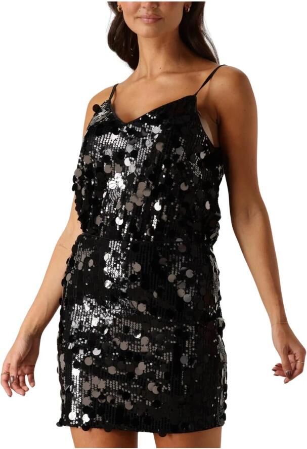 My Essential Wardrobe Zwarte Pailletten Strap Top Blouse Black Dames - Foto 7