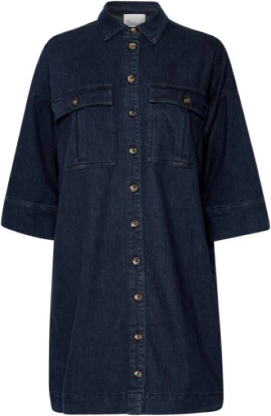My Essential Wardrobe Shirt Dresses Blauw Dames