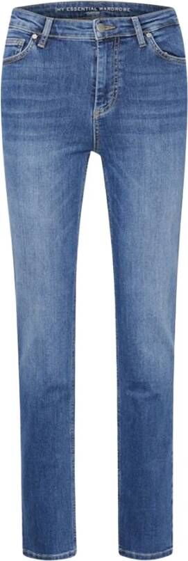 My Essential Wardrobe Klassieke blauwe wassing straight fit jeans Blue Dames