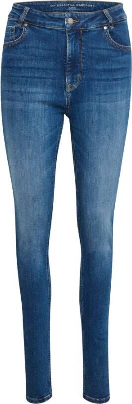 My Essential Wardrobe Slim-fit Jeans Blauw Dames