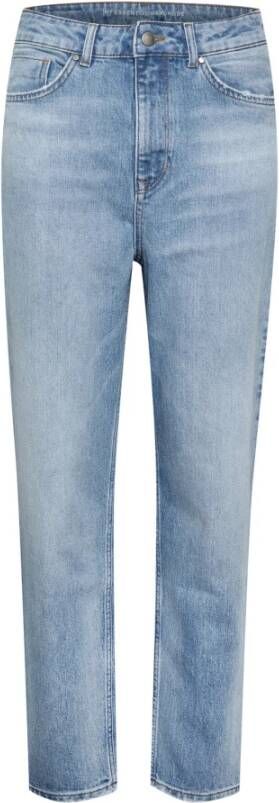 My Essential Wardrobe Hoge Taille Straight Jeans Blue Dames