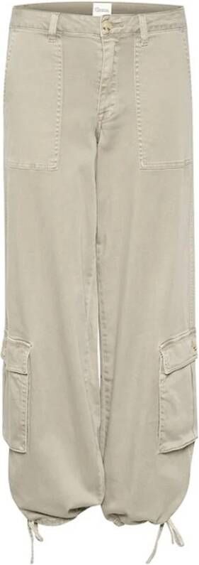 My Essential Wardrobe Straight Trousers Beige Dames
