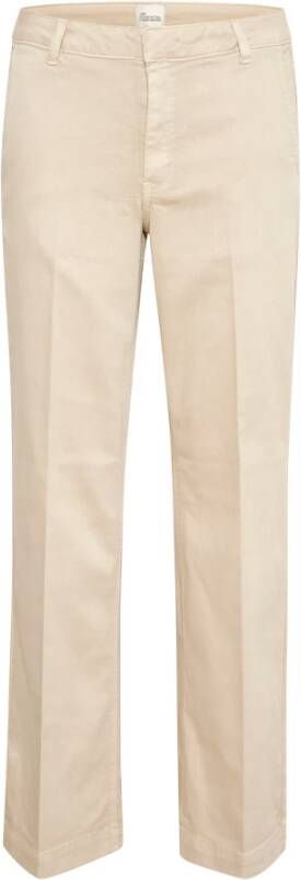 My Essential Wardrobe Straight Trousers Beige Dames