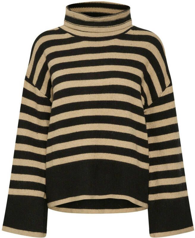 My Essential Wardrobe Striped Turtleneck Zwart Dames