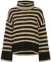 My Essential Wardrobe Gestreepte Gebreide Rollneck Trui Multicolor Dames - Thumbnail 2