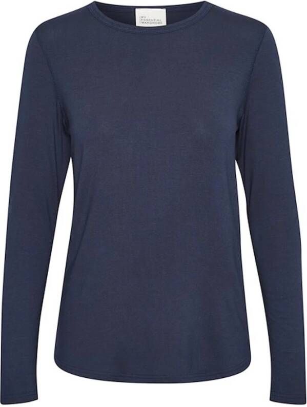 My Essential Wardrobe Modal Blouse Top & T-Shirts Blue Dames