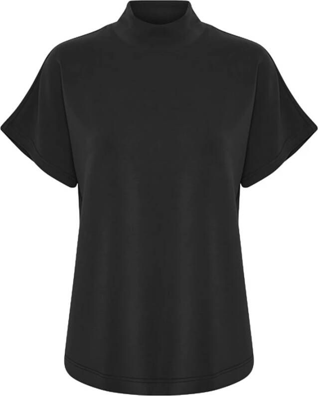 My Essential Wardrobe Zwarte Kraagblouse Black Dames