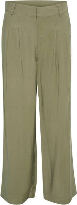 My Essential Wardrobe Wide Trousers Groen Dames