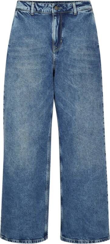 My Essential Wardrobe Wijde hoge taille jeans Blauw Dames