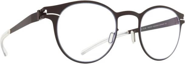 Mykita Moderne ronde metalen montuur bril Brown Unisex