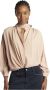 N21 Hoge Hals Huidkleurige Overhemden Beige Dames - Thumbnail 1