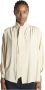 N21 Ivoor Hoge Hals Plastron Shirts Beige Dames - Thumbnail 1