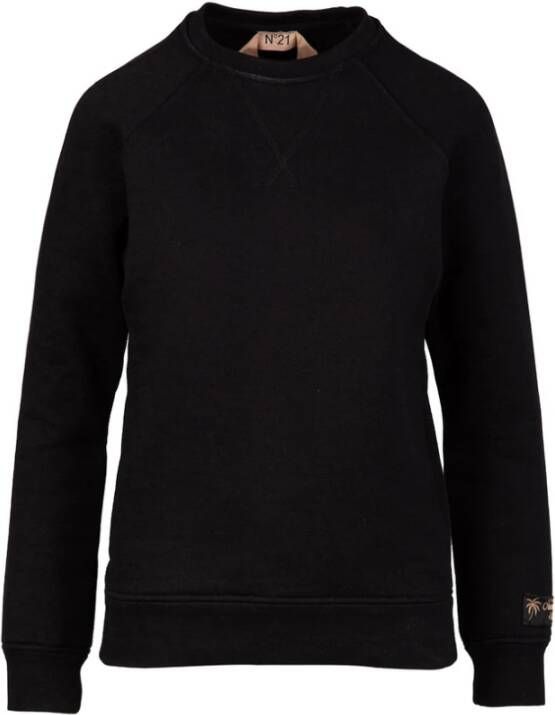 N21 Effen Sweatshirt Zwart Dames