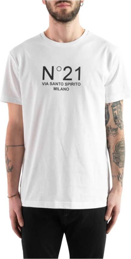 N21 F031-6334 T-shirts met korte mouwen Wit Heren