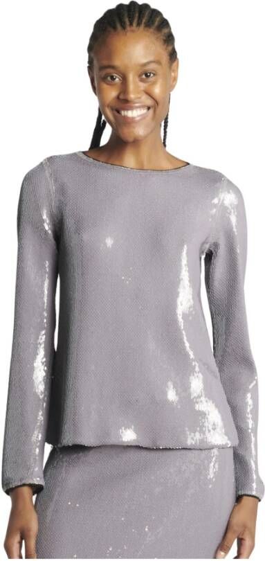 N21 Lange Mouw Tops Klassieke Collectie Gray Dames